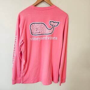 Vineyard Vines Men's Lacrosse Whale Fill Pocket Tee, Size Medium Long Sleeve NWT